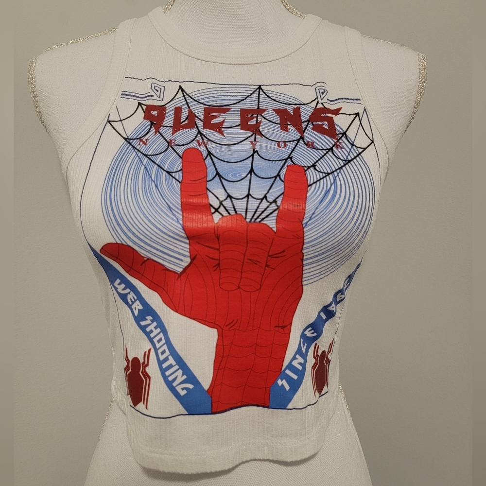 Spider-Man Inspired Cropped Tank - Medium